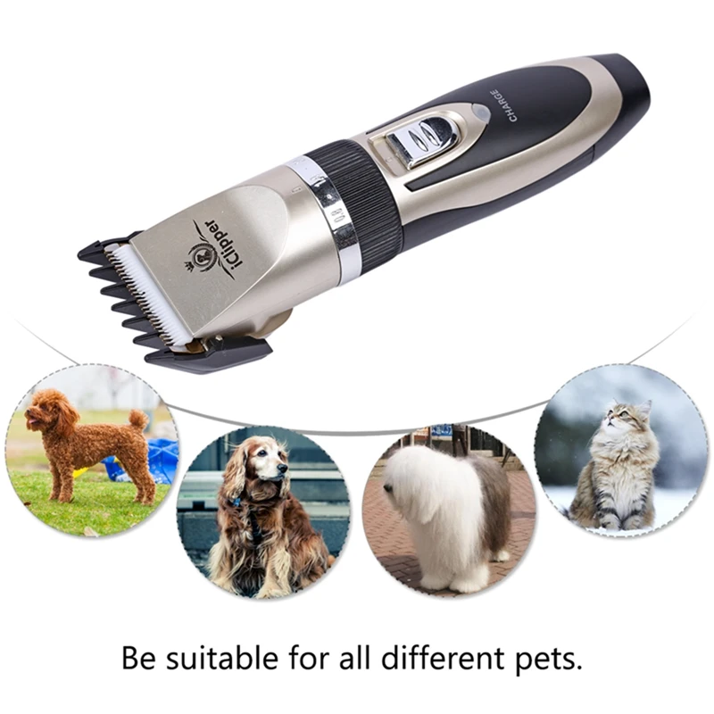 

Professional Kit Rechargeable Low Noise Pet Cat Dog Hair Trimmer High Quality Electrical Clipper Shaver Set Haircut Machine