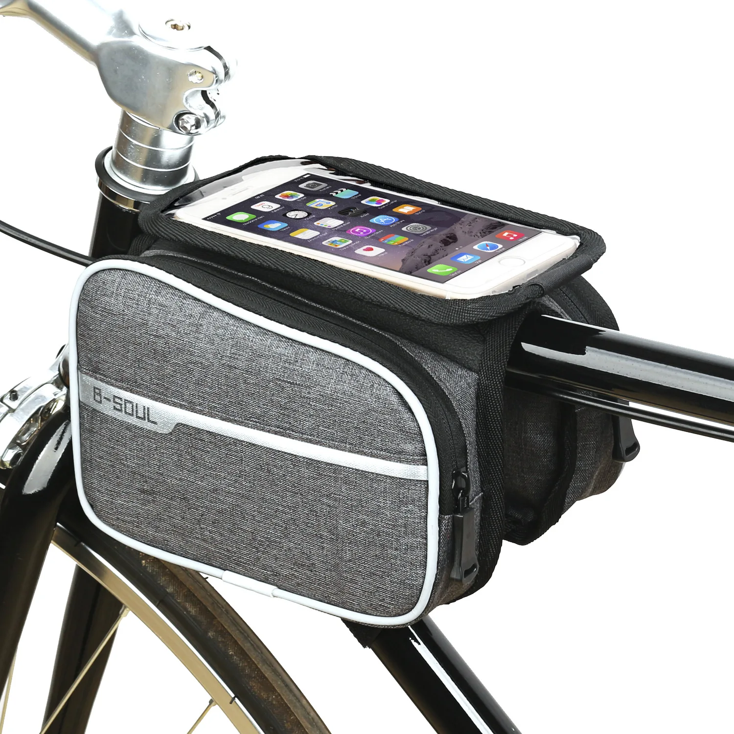 Купи Cycling Bike Top Tube Bag Rainproof MTB Bicycle Frame Front Head Cell Phone Touch Screen Bag Pannier Bike Accessories за 662 рублей в магазине AliExpress