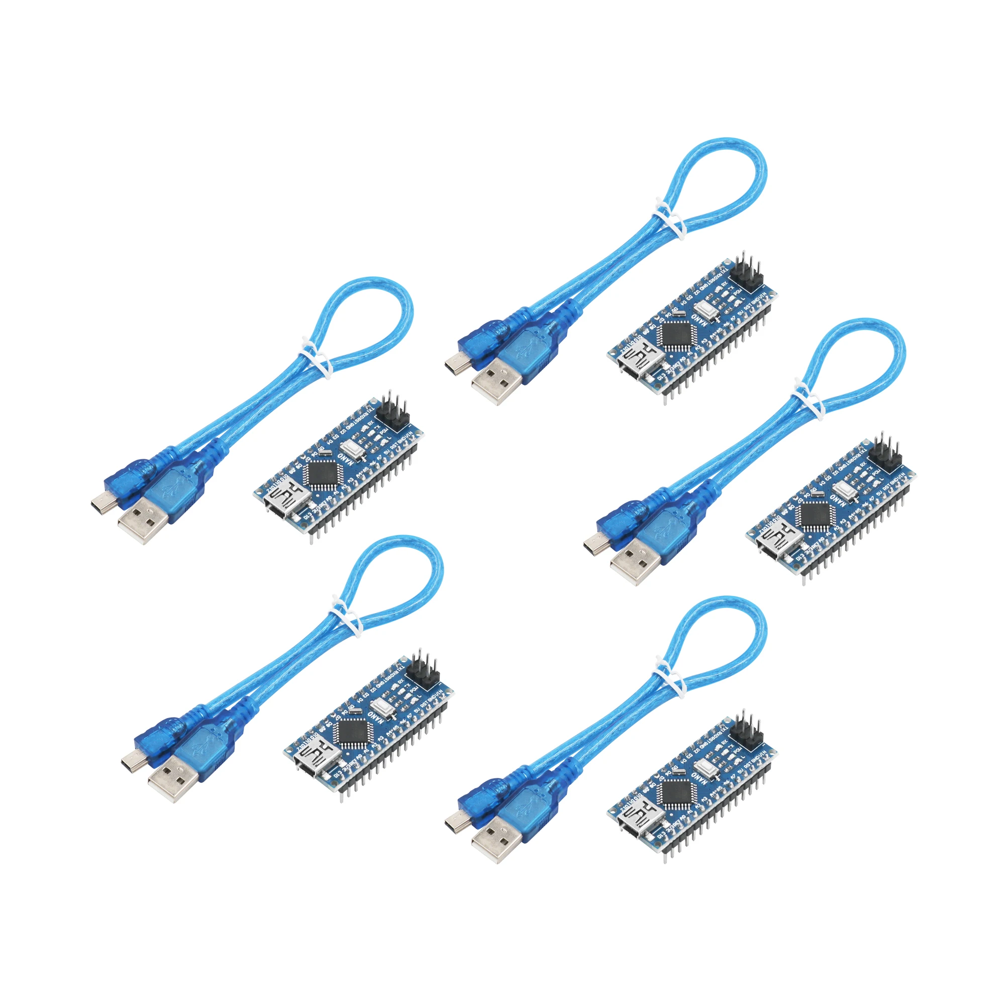 5 шт./лот Nano 3 0 ATmega328P плата контроллера CH340 USB драйвер с кабелем для