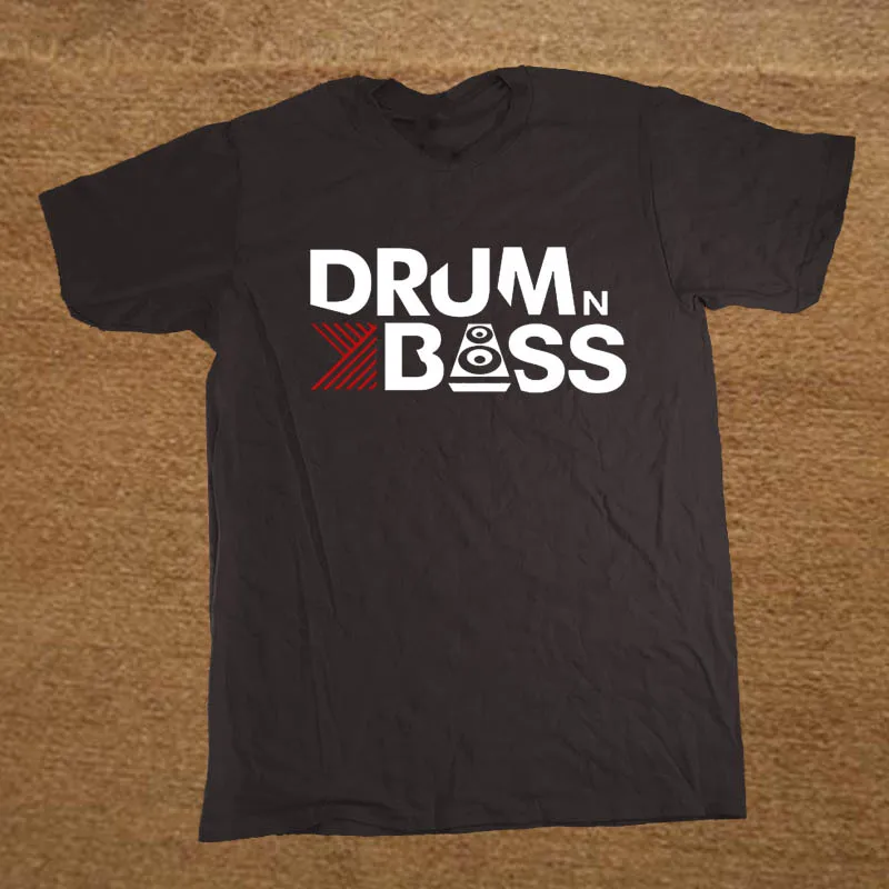 Брендовая одежда Drum N Bass, забавная футболка, Мужская хлопковая футболка с коротким рукавом, топ, Camiseta
