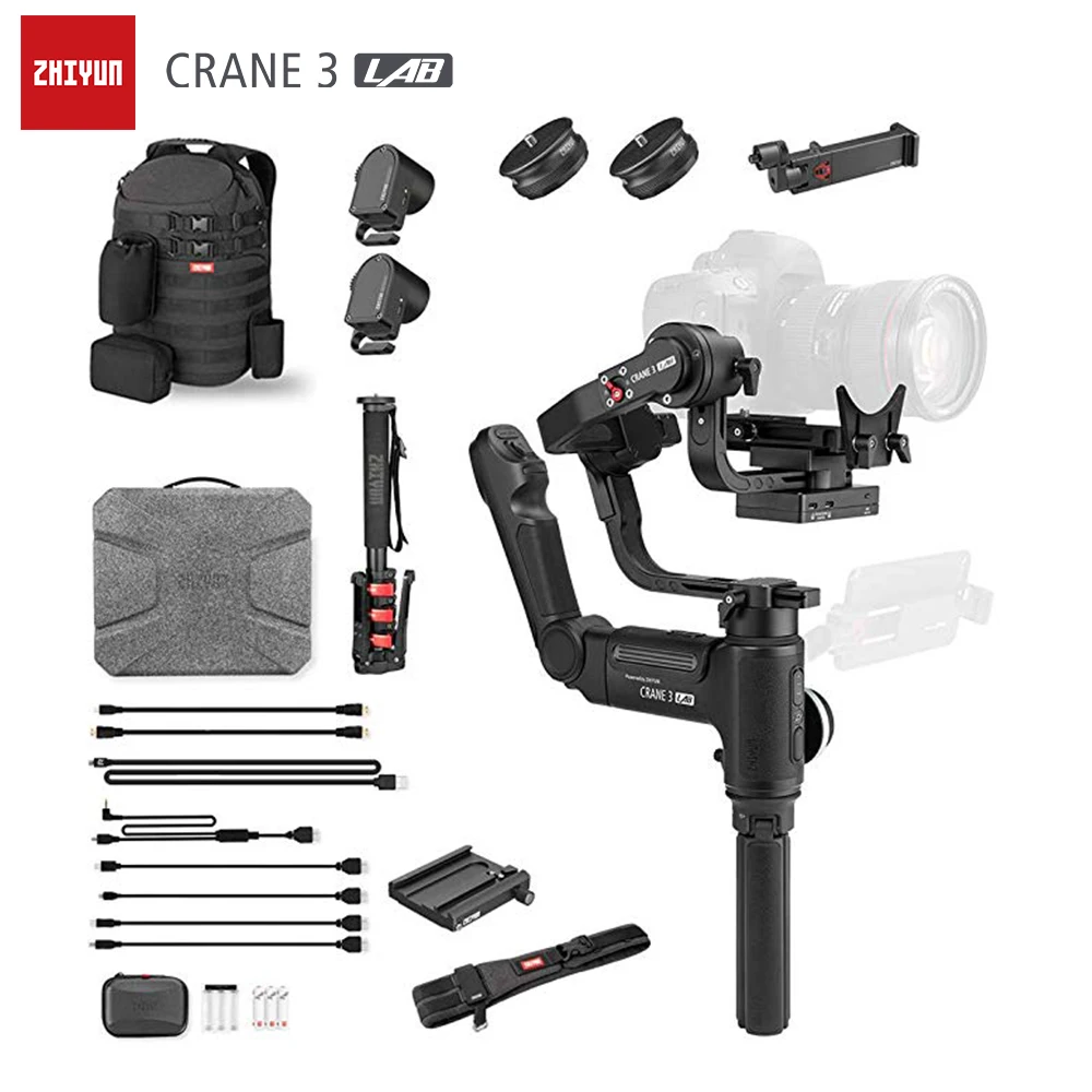 Стабилизатор для лабораторной камеры ZHIYUN Crane 3 ручной осевой шарнир с двойным