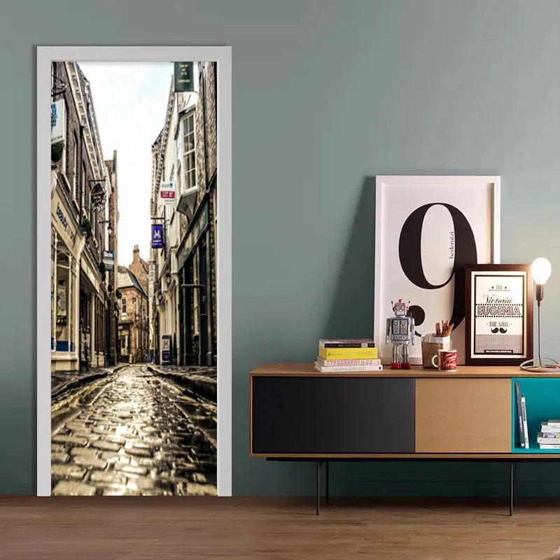 Наклейки на стены из ПВХ в стиле ретро для улицы двери гостиной ресторана