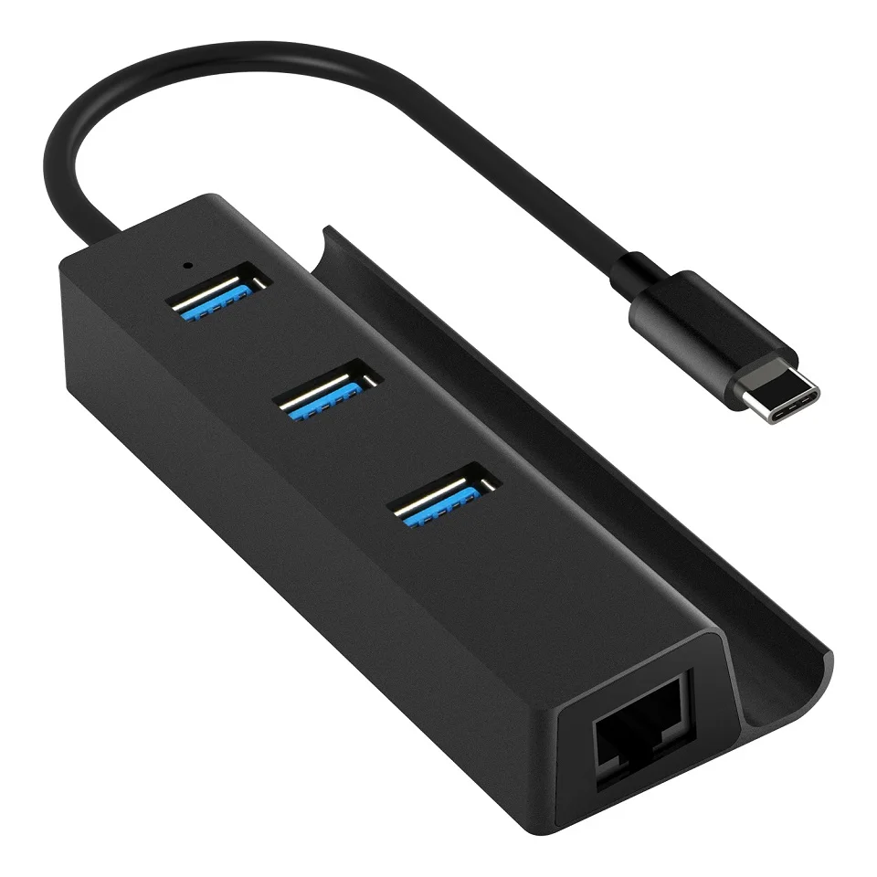 USB 3 1 концентратор с портами держателем для телефона Тип C Гигабитного Ethernet LAN RJ45