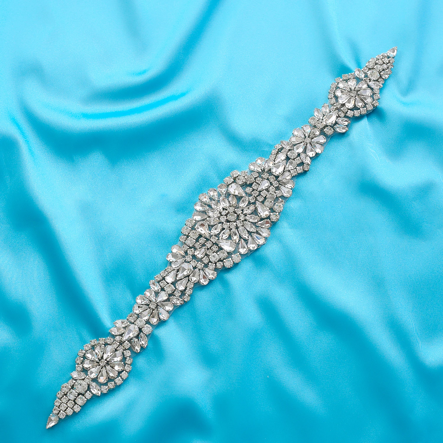 

Rhinestone Appliques For Crystal Wedding Belt Rose Gold Beads Sew On Rhinestone Appliques Bridal Accessories F123
