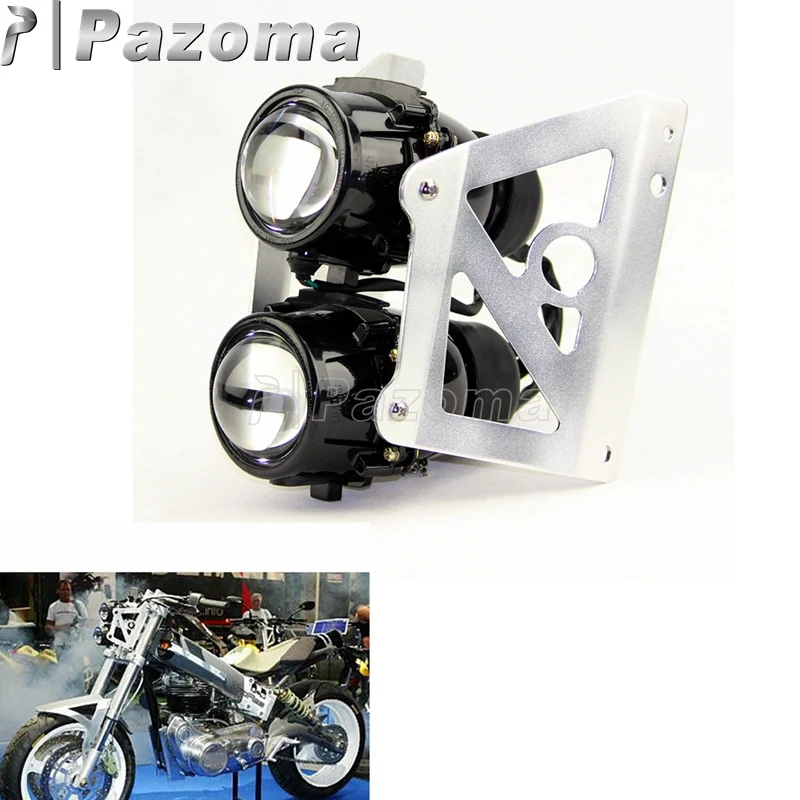 Двухслойные фары для мотоцикла Головной фонарь мотоциклов Suzuki Yamaha Honda Kawasaki Sachs