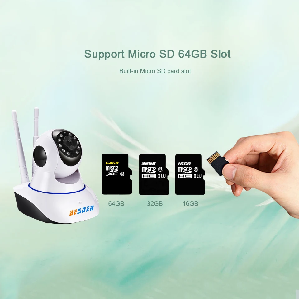 Беспроводная ip-камера besder, 1080 P, WiFi, сетевая безопасность, ночное видение, аудио, видео, видеонаблюдение, CCTV камера, P2P ICSee, детский монитор