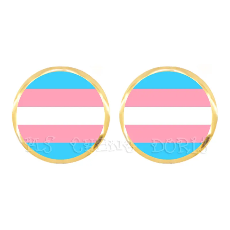 ЛГБТ ювелирное изделие для геев лесбиянок с радужной любовью|Серьги-гвоздики| |