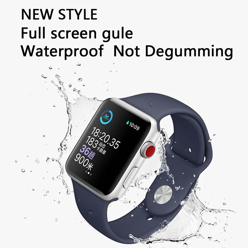 3D изогнутое закаленное стекло BUMVOR с полным покрытием для Apple Watch 3 2 1 диаметром 38 мм