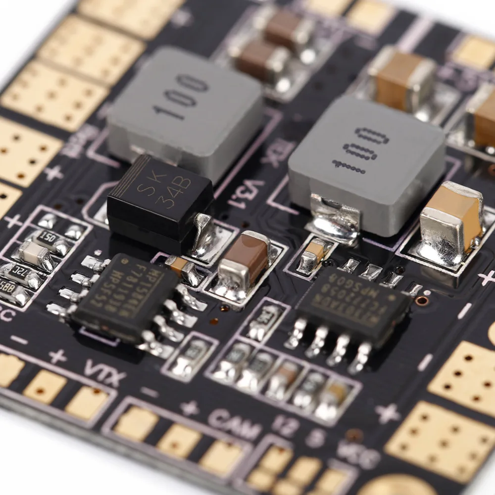 Мини блок питания распределительная плата PDB с BEC 5V & 12V для FPV QAV250 ZMR250 Мультикоптер