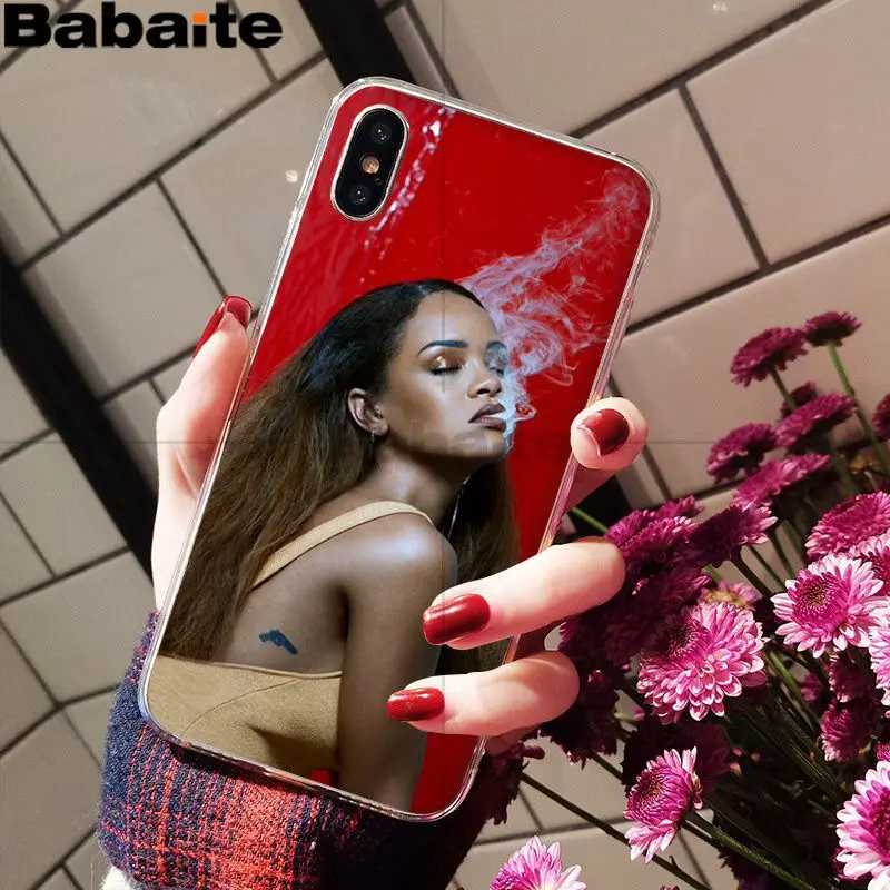 A6 Мягкий силиконовый чехол для телефона Babaite Rihanna Anti Travail Drake из ТПУ для iPhone X XS MAX 6 6S 7 7plus 8 8Plus 5 5S XR - Цвет: A6