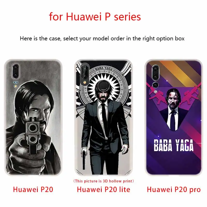 John Wick Silicone Coque Soft Case For Huawei P50 P40 P10 P20 P30 Lite Pro P Smart Z 2020 2019 Cover | Мобильные телефоны и