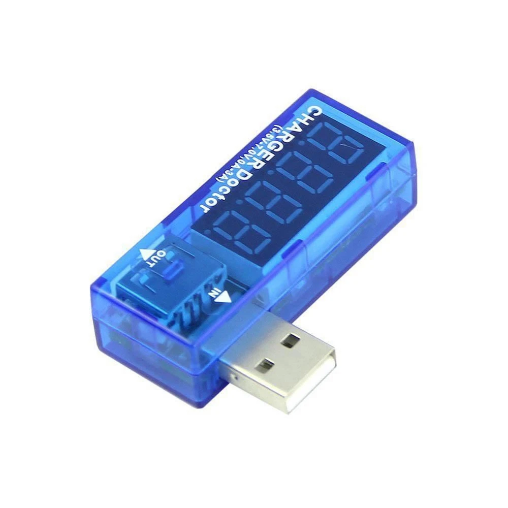 Free Shipping Digital USB Mobile Power charging current voltage Tester Meter Mini USB charger doctor voltmeter ammeter