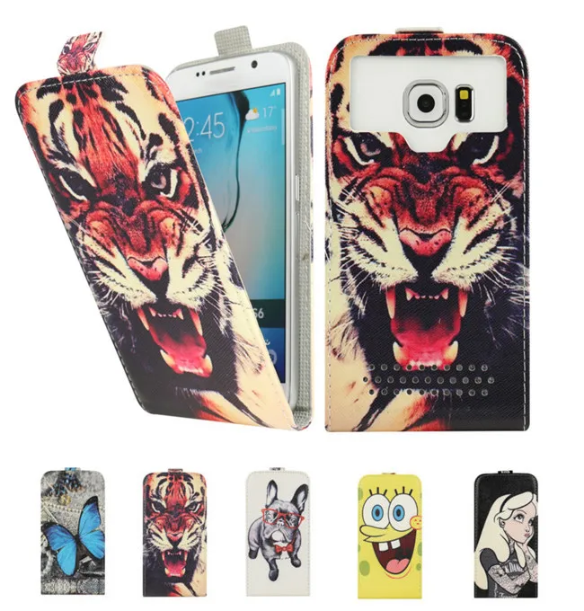 4 Styles Universal Cartoon Printed Flip PU Leather Phone Cases for Highscreen Easy F Case Gum Holster Cover Bags |