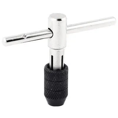 

T Handle Black Grip Metal 1/8- 1/4 inch Ratcheting Tap Wrench