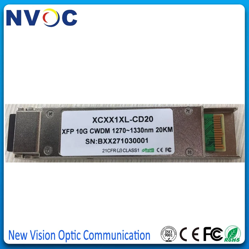CWDM-XFP-LR 10 Гбит/с CWDM 20 км 1470nm ~ 1610nm двойной LC XFP модуль приемопередатчика нм