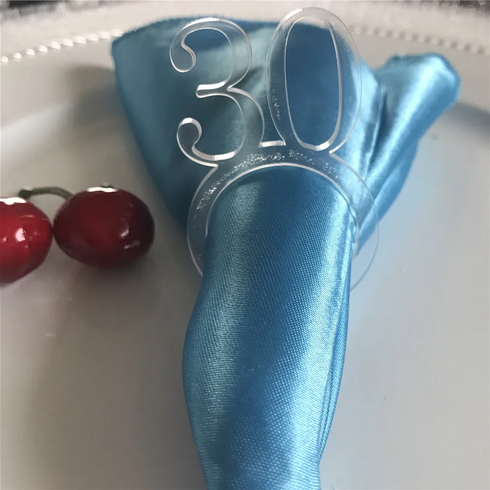 Пользовательские персонализированные салфетки для дня рождения кольца