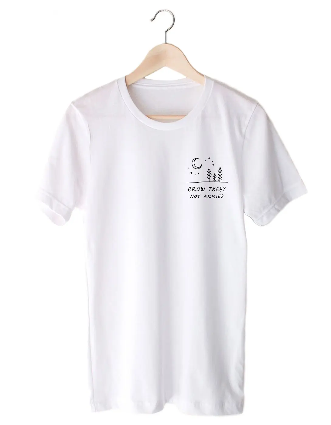 Растут деревья не армии camisetas эстетику гранж Графический Футболка женская kawaii