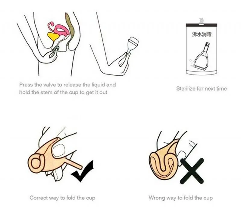 Многоразовые женские менструальные чаши 2 шт. FDA|lady menstrual cup|menstrual cupdischarge cup |