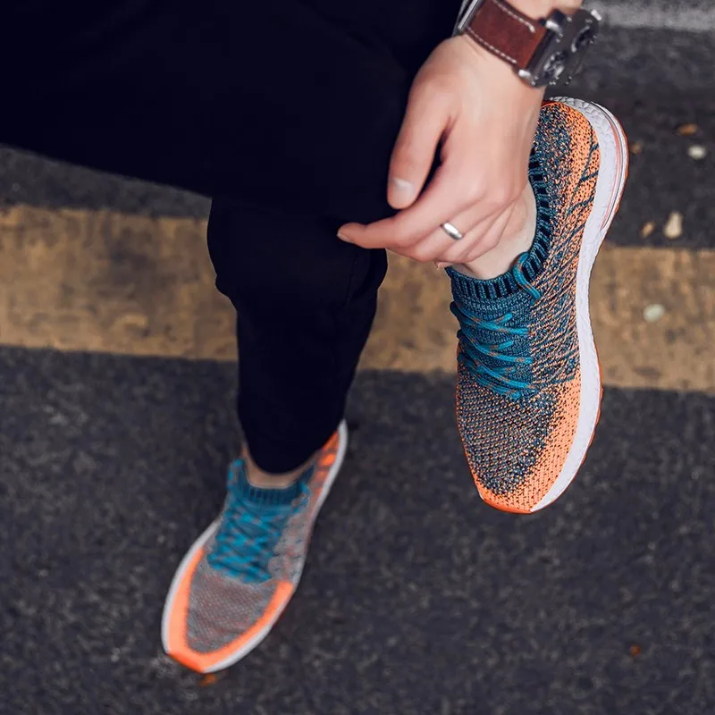 2019 повседневная мужская легкая обувь для бега с сеточкой спортивный из дышащей