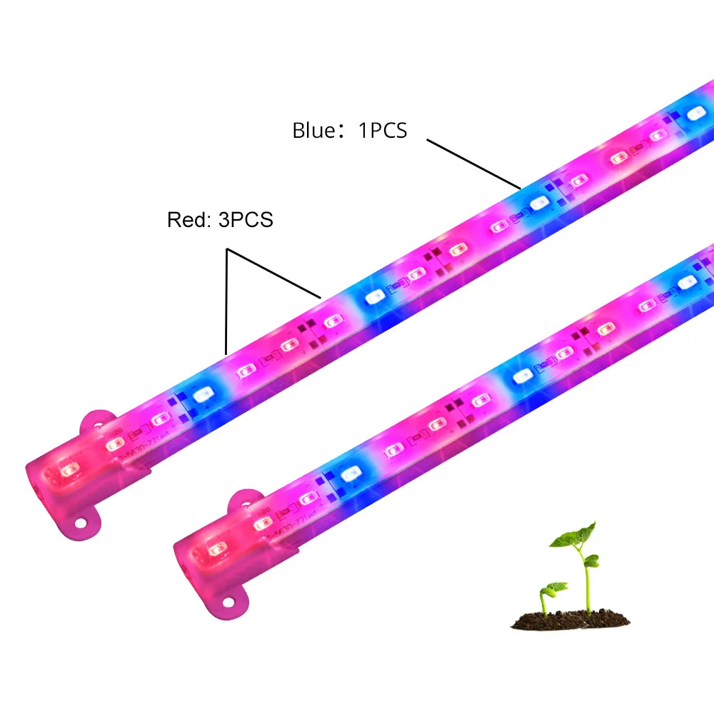 4 шт. 0 5 м DC12V LED Grow Light 5630 Bar Водонепроницаемый полный спектр растущих осветительных