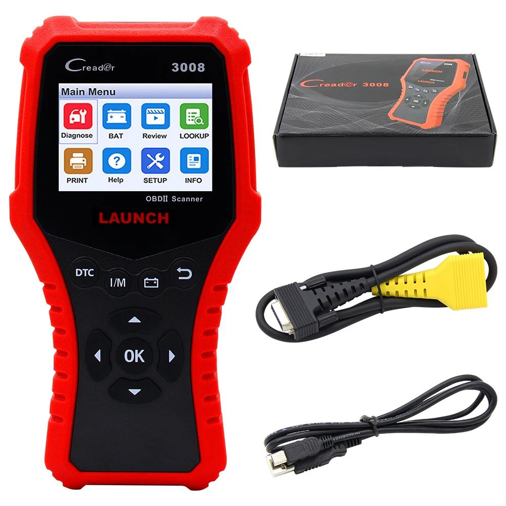 Запуск CR3008 OBD2 OBDII Авто сканер X431 Creader 3008 OBD 2 считыватель кода двигателя бесплатное