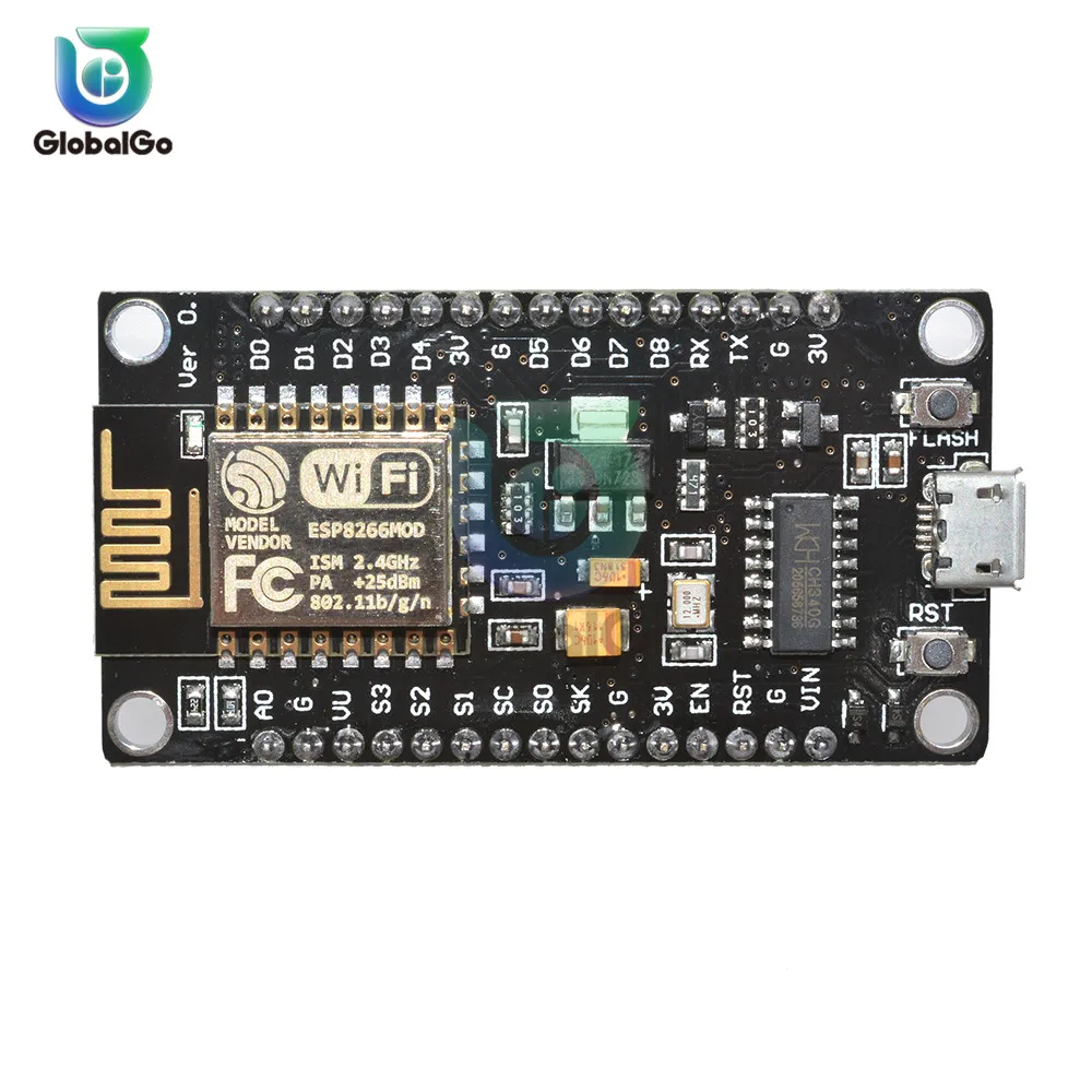 Беспроводной модуль V3 ESP8266 ESP 12E wifi макетная плата CH340 Micro USB разъем|Детали и