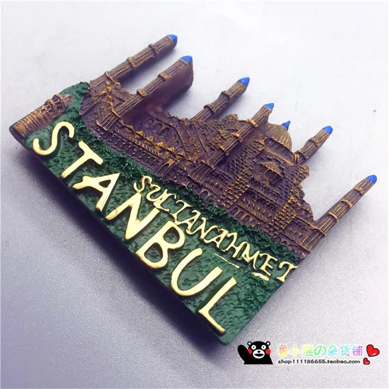 1Pcs Turkey Istanbul Sultanahmet Camii Blue Mosque Scenery Tourist Souvenirs Refrigerator Magnets For Kitchen Fridge|magnetics for|souvenir