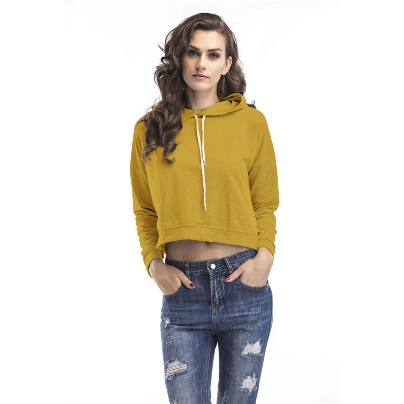 Женские толстовки с длинным рукавом желто серые повседневные хлопковые