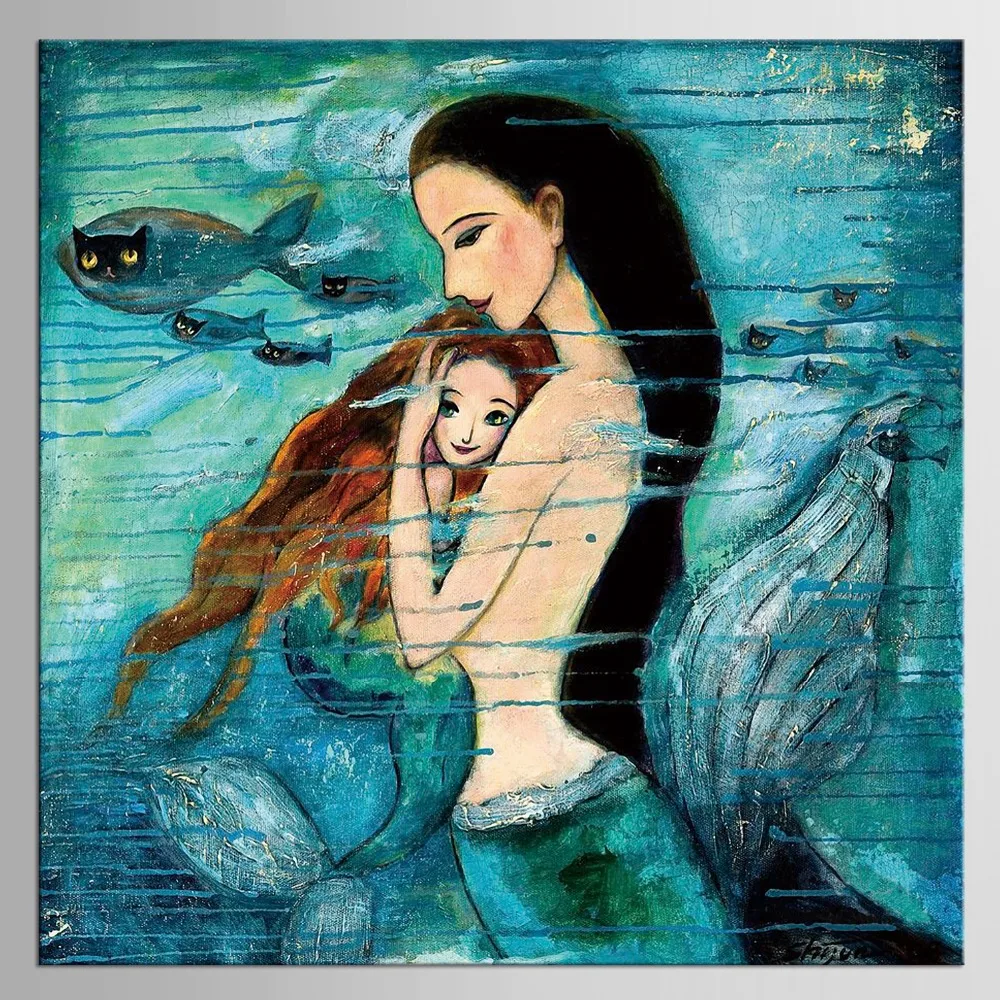 1 панель принты маленькой Русалочки Художественная печать на холсте украшение