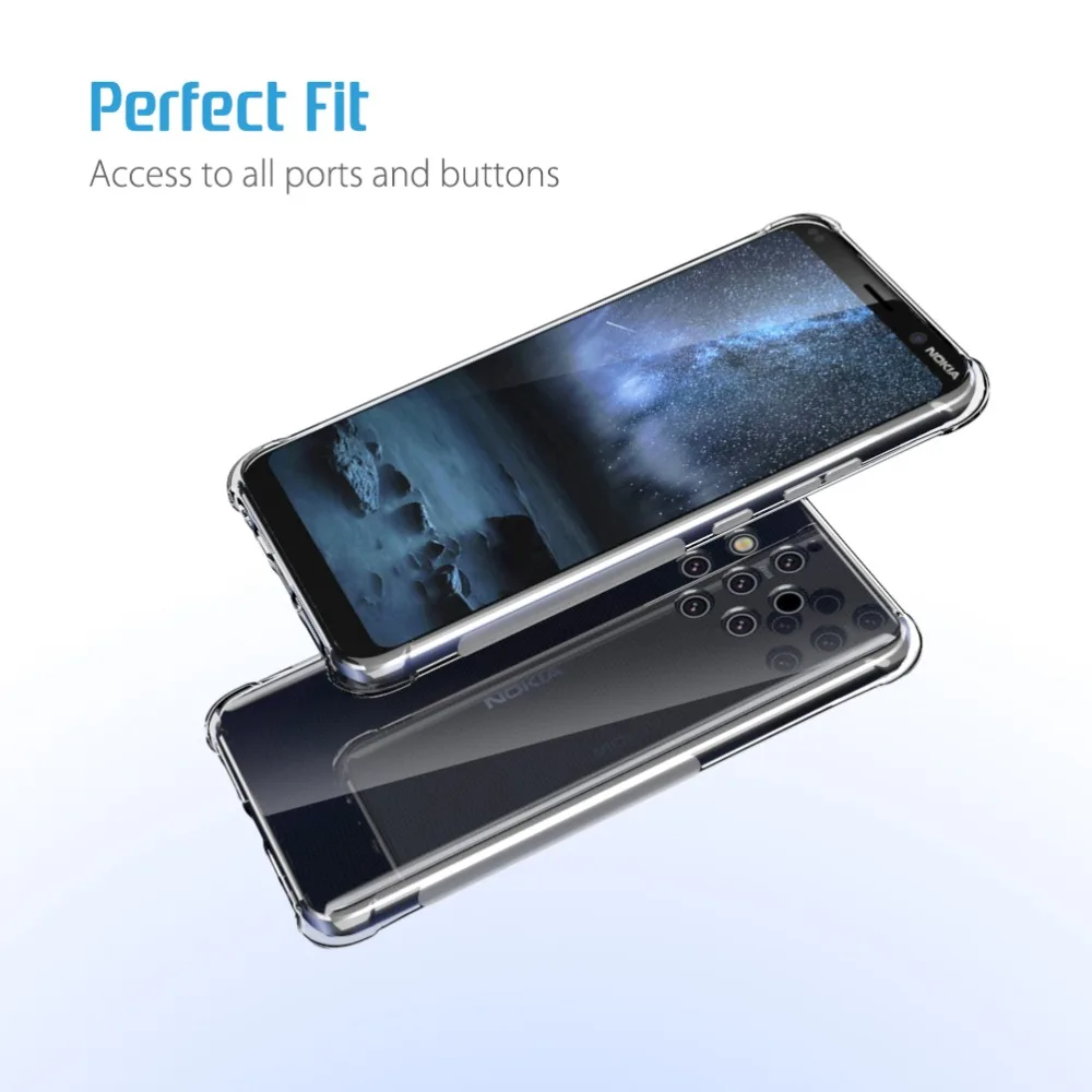 Чехол для Nokia 9 PureView ультратонкий прозрачный мягкий чехол из ТПУ силиконовый