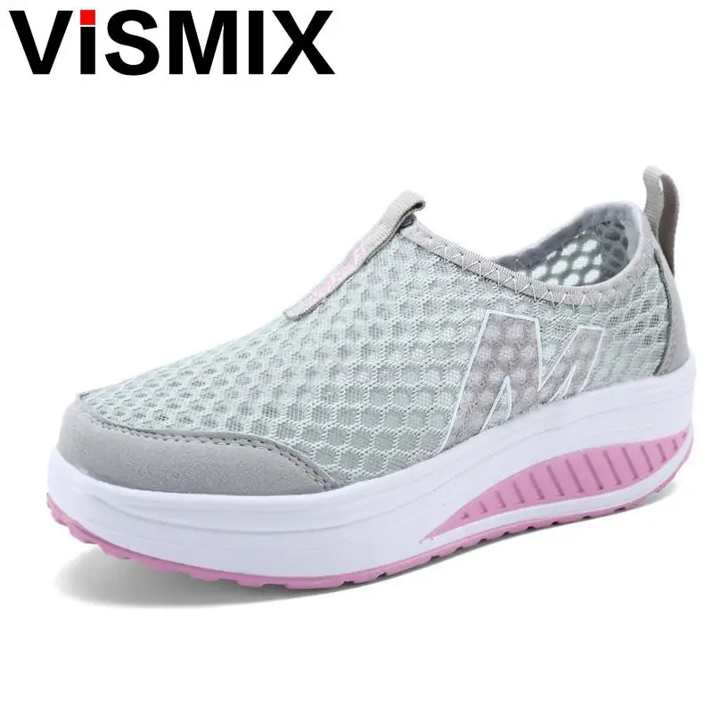 VISMIX Hot Selling 2017 Fashion Floral Print Leather Platform Evelator Shoes Women Swing Wedge Casual 5 Cm | Обувь