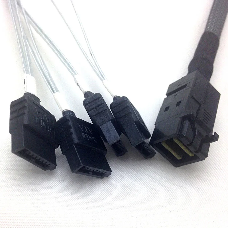 Бесплатная доставка внутренний кабель Mini SAS SFF 8643 to 4 SATA Fan Out соответствует 3 0 12 Гб 70