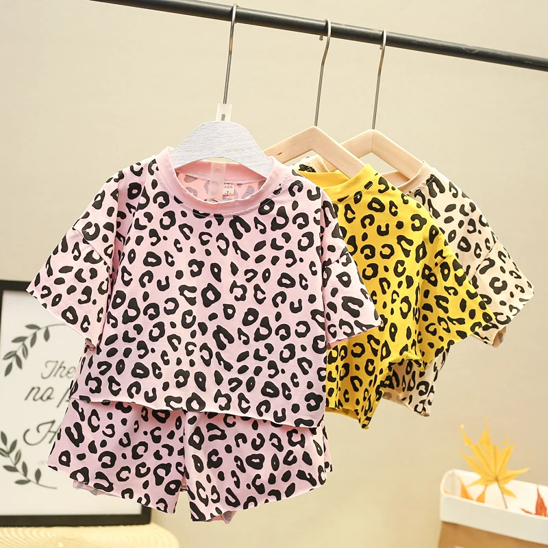 Комплект летней одежды для мальчиков и девочек коллекция 2019 года детская одежда