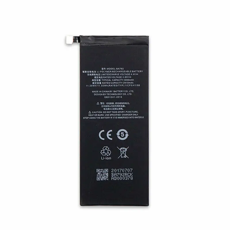 Литий-ионный аккумулятор для телефона ForMeizu Pro 7 3000mah BA792 запасная батарея