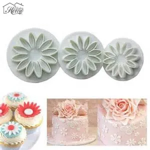 3 шт./компл. Подсолнух цветок маргаритки помадка торт печенья Плунжер резак