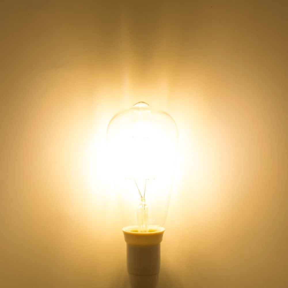 E12 E27 E14 затемнения G45 A60 типа Свеча) 2 Вт 4 6 8 светодиодный лампы светильник Edison Ретро