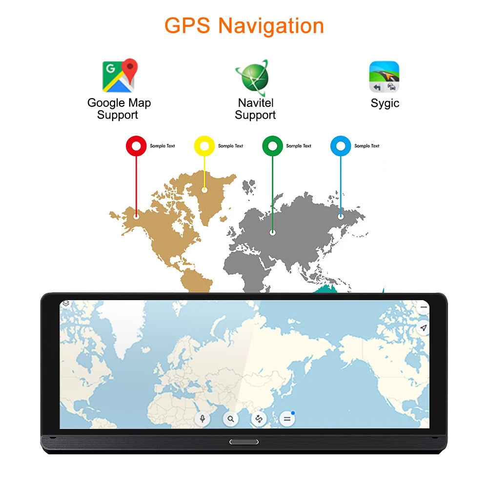 Bluavido 8 &quot4G Android gps навигация ADAS Full HD 1080P Автомобильный видеорегистратор камера WiFi