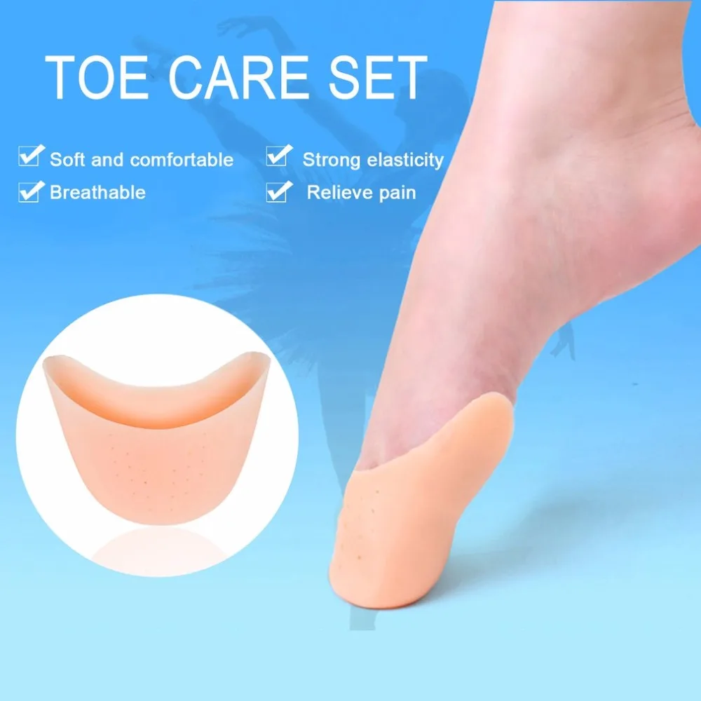 

1 Pair Silicone Gel Toe Caps Soft Ballet Pointe Dance Athlete Shoe Pads Breathable Universal Pads For Girls Women Foot Care