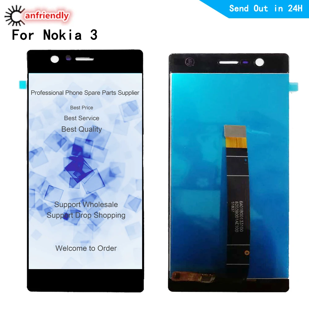 Pantalla LCD para m&oacute;vil, montaje de digitalizador con panel t&aacute;ctil, piezas de repuesto para Nokia 3 Nokia3 N3 TA-1020 TA-1028 TA-1032 TA-1038-0
