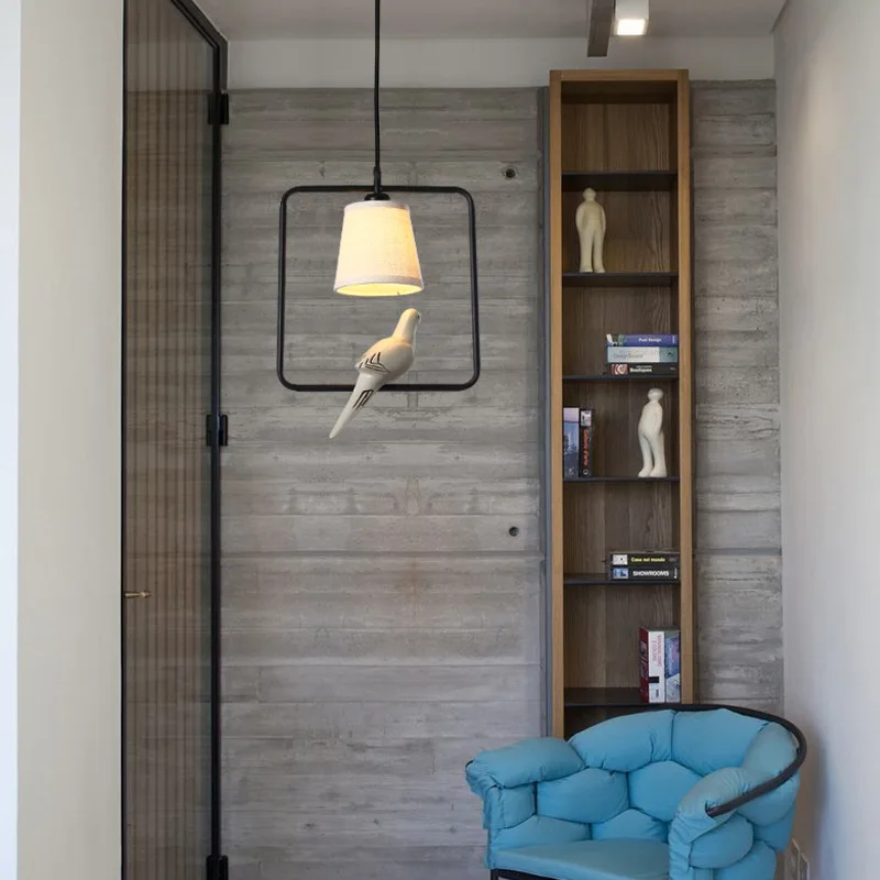 Американский кантри droplight искусство коридор ресторан птица подвесной светильник