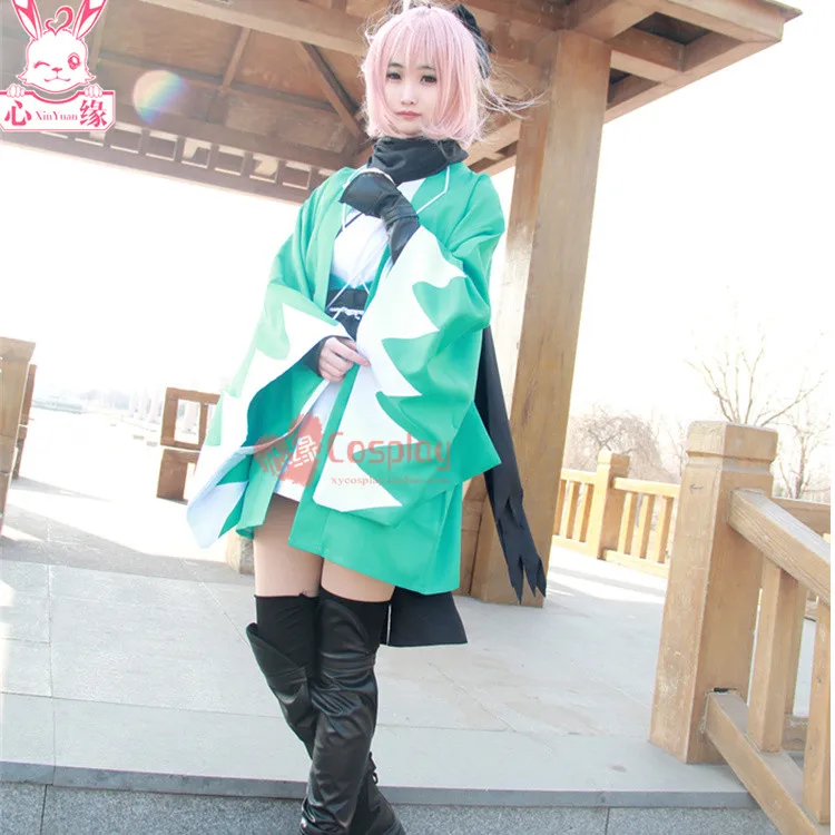 [В наличии] 2 цвета Fate Grand Order Sakura Saber Okita Souji кимоно униформа Косплей Костюм Хэллоуин