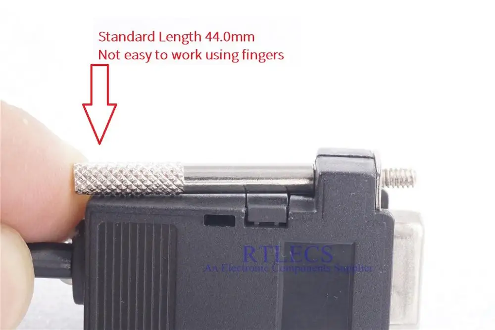 10 шт. D-Sub разъем Панель Крепление Винт xtra длина 49 мм для DB9 DB15 DB25 DB37 капот