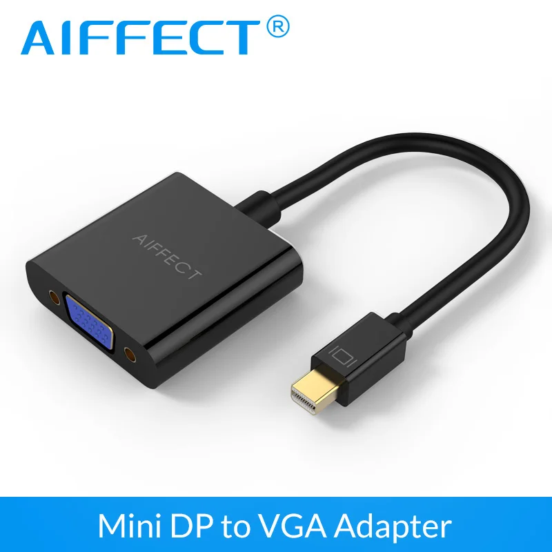 AIFFECT Mini Thunderbolt DisplayPort Display Port DP To VGA Кабель-адаптер 1080P для MacBook Air Pro iMac Mac |