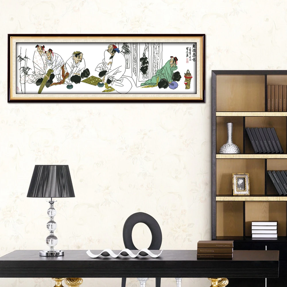 Joy Sunday RA007 14CT 11CT Counted and Stamped Home Decoration Piano Chess Tea Art Cross Stitch kits | Дом и сад