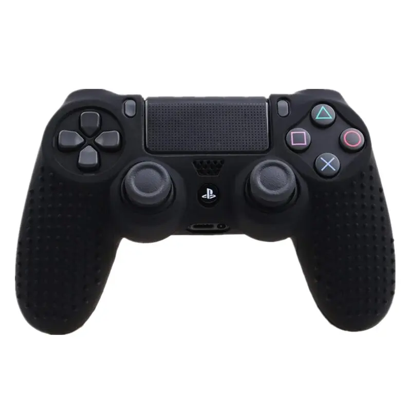 Black 1 шт против скольжения силиконовая крышка кожи для sony Play Station Dualshock 4 PS4 Pro Slim контроллер беспроводной игровые аксессуары - Цвет: Black