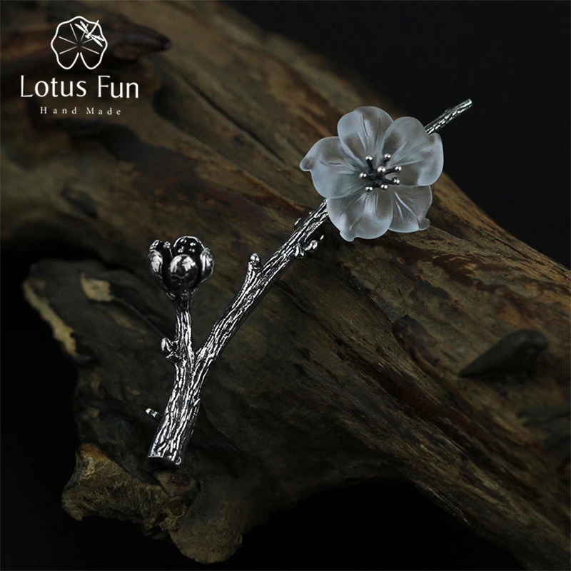 Lotus Fun реальные 925 серебро природного кварца дизайнер ювелирных украшений ручной