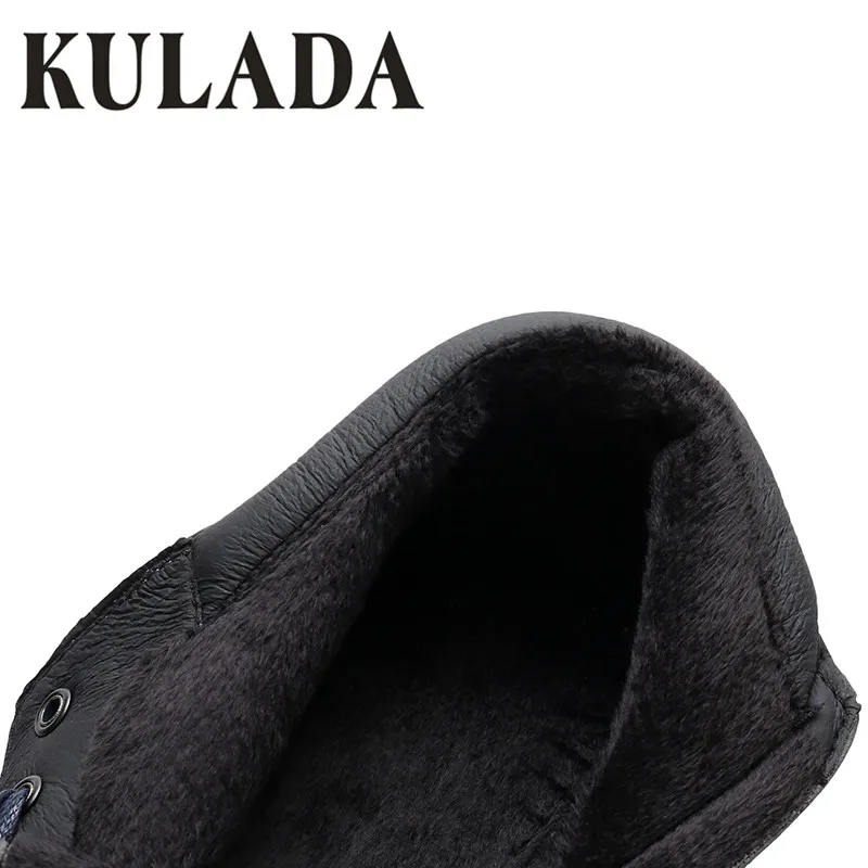KULADA/ботинки; мужская повседневная обувь; кожаная удобная модная прогулочная обувь; сезон весна-осень; мужская обувь на шнуровке