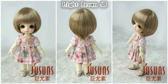 JD019 1/12 1/8 Популярные Короткие парики для мальчиков BJD куклы Размер 4-5 дюймов 5-6 дюймов Высокое качество синтетические мохеровые волосы