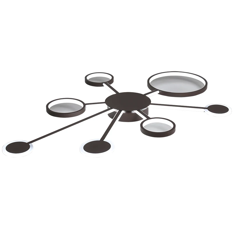 

Dimming + remote control Coffee color living room bedroom study modern Led ceiling chandelier Deco minimalist chandelier fixture