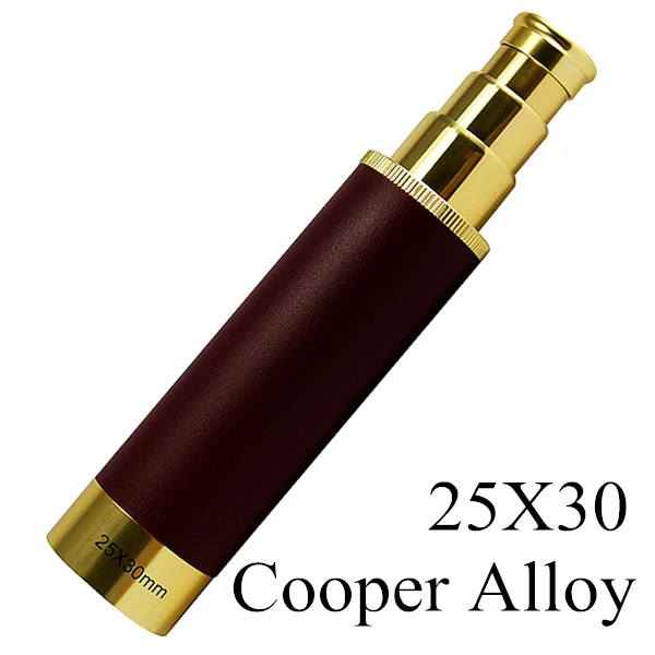 25X30 Cooper Alloy Мощный HD монокуляр 25x30/40/50 мм портативный телескоп Телескопический с изображением персонажа фильма «Пираты Карибского моря» Lll ночного видения морской фонарь для кемпинга - Цвет: 25X30 Cooper Alloy